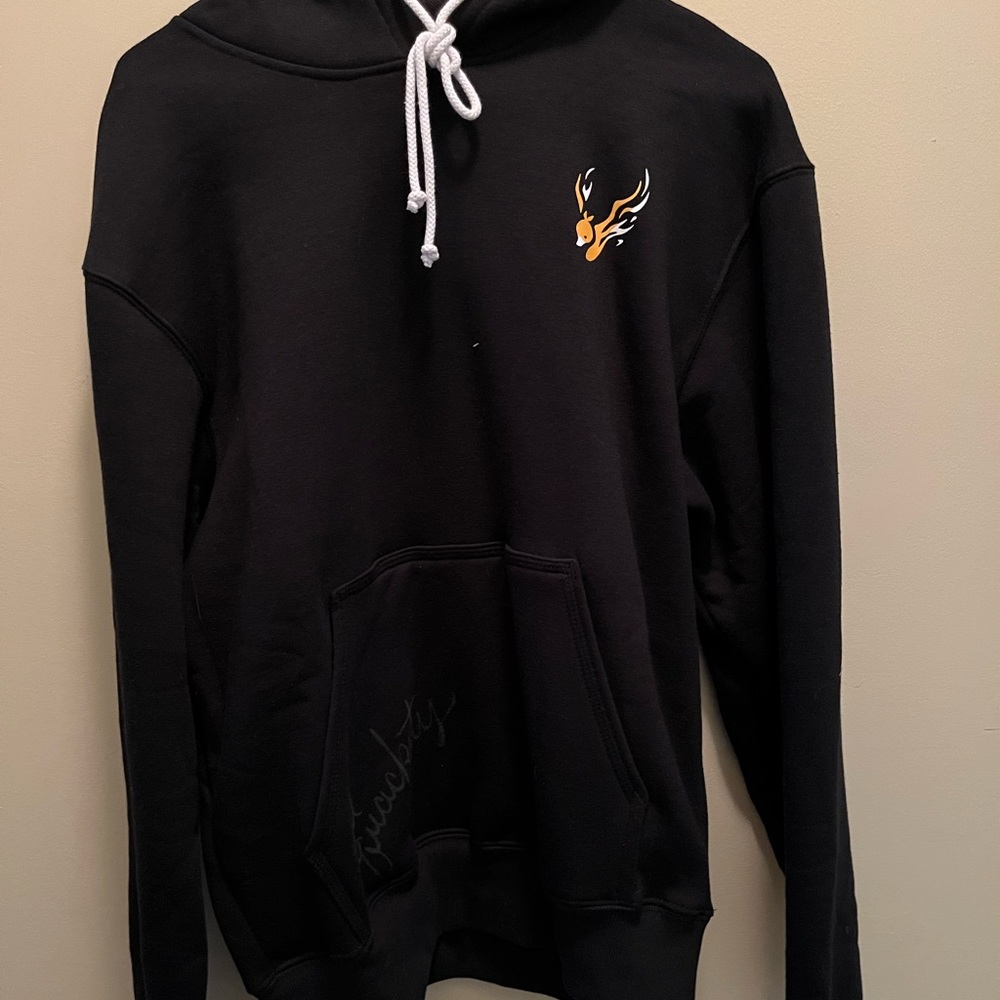 Quackity SIGNED Planet Duck Five Hills Black Sweatshirt Merch DreamSMP MCYT